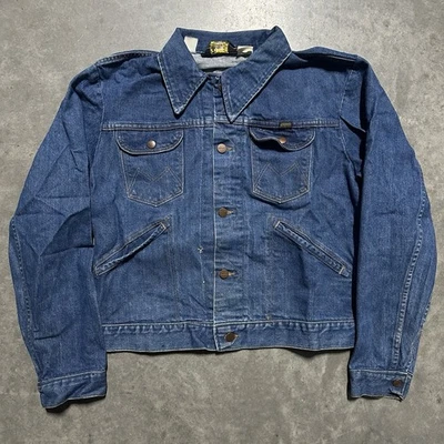 Винтажная джинсовая куртка 60-х Maverick Blue Bell Wrangler 3J03MJ размер 44 США Sanforized - Изображение 1 из 4