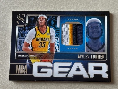 Parche Panini Silhouette Myles Turner NBA Gear 3 colores usado en juegos 2024-25 Foto 1 de 2