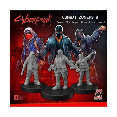 Cyberpunk Red RPG: Combat Zoners B - Zoner 3, Boss 1, Zoner 4 Miniatures - New - Image 1 of 2