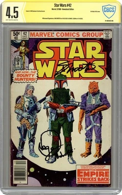 Star Wars #42N Newsstand Variant CBCS 4.5 Witnessed Sig Shooter/Logan 1980 - Image 1 of 2