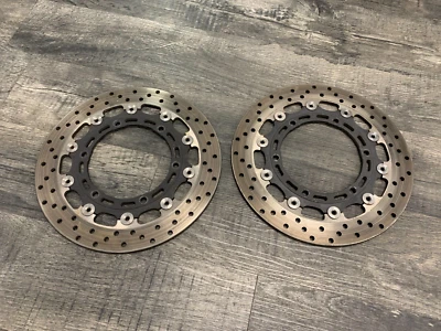 Discos de freno delanteros Yamaha R1 R6 FJR1300 YZF600R OEM discos rotores Foto 1 de 4