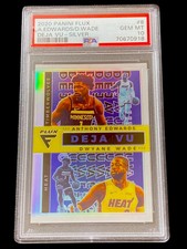 2020-21 Panini Flux Deja Vu Silver Anthony Edwards Dwyane Wade #8 PSA 10