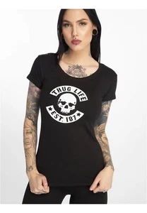 Thug Life Queen Camiseta Para Damas Con Cuello Redondo Estampado De Calavera - Picture 1 of 6