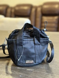 Victorias Secret PINK Satin Mini BucketBag Crossbody Purse Black - Picture 1 of 5