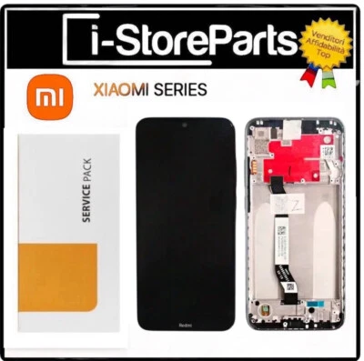 DISPLAY LCD FRAME ORIGINALE SERVICE XIAOMI REDMI NOTE 8T M1908C3XG TOUCH NERO - Immagine 1 di 3