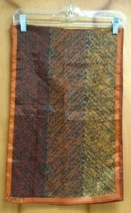 Vera w/ Ladybug Shades Orange & Black Geometrical Abstract Design Acetate Scarf! - Picture 1 of 11