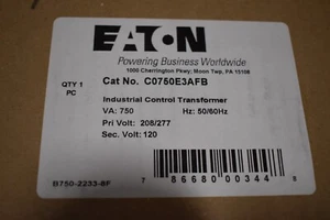 Trasformatore di controllo, 208/277-120VAC, 750VA (Eaton: C0750E3AFB) - Foto 1 di 3