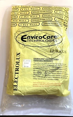 Electrolux Envirocare Airplus Canister Vacuum Bags Style C 4 Ply 12 Unopened - image 1 of 4