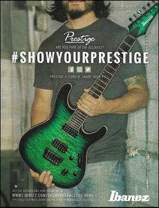 Ibanez S Prestige S6521Q surreal blue burst gloss guitar advertisement ad print - Picture 1 of 3