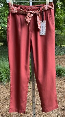 NWT Nanette Lepore Sz 8 / 29 Chili Oil Red Rust Tencel Womens Pants Fall Color - Image 1 of 4