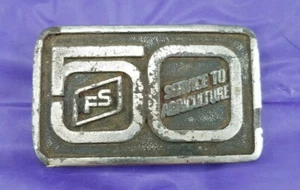 Vintage Collectible FS 50th Belt Buckle Service to Agriculture FAST SHIPPING - Picture 1 of 3