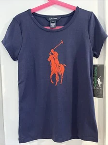 NWT Ralph Lauren US OPEN girls Top Shirt Medium Navy - Picture 1 of 6