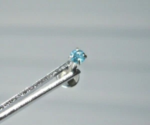 2mm REAL BLUE DIAMOND LABRET BODY,CERTIFICATE LIP EAR 1/4",5/16",3/8",7/16,1/2 - Picture 1 of 6