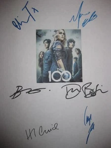 Guión de TV firmado The 100 Eliza Taylor Marie Avgeropoulos Devon Bostick Morley RP - Imagen 1 de 3