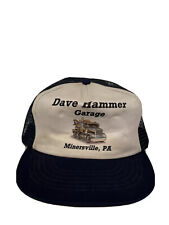 NEW Vintage 80’s DAVE HAMMER Garage SnapBack Trucker Hat Minersville, PA