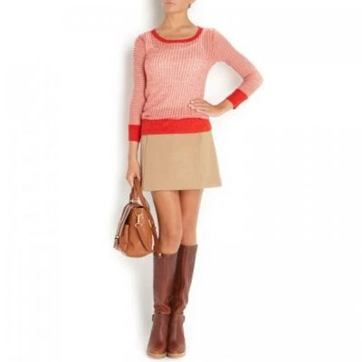 Новый с Ярлыками Joie Nisa мини юбка Camel $198 - размер L - Изображение 1 из 3