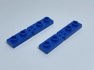 LEGO Vintage Blue Hinge Plates Hollow Studs Classic Town Space Technic - Picture 1 of 1