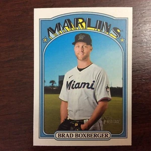 2021 Topps Heritage #492 Brad Boxberger Miami Marlins - Bild 1 von 2