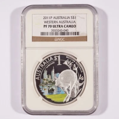 2011P Australia Silver Dollar Western Australia NGC PF70 Ultra Cameo - Image 1 of 2