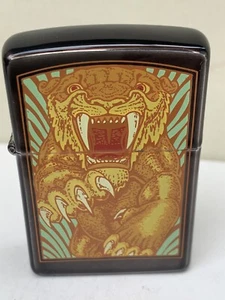 Barrett-Smythe Zippo Lighter SABER TOOT TIGER New 1991 Midnight DISCOUNT - Picture 1 of 9