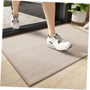Door Mat Front Door Mat Indoor Rugs for Entryway, Non Slip 17"x29" Khaki - Picture 1 of 7