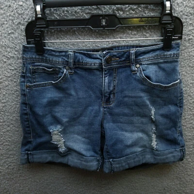 Earl Jean Women's 6 Blue Chino Jean Shorts 30" 5" 8.5" - Image 1 of 4