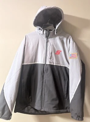SNAP ON TOOLS Mens HOODED JACKET INSULATED WINTER COAT ZIP UP BLACK/GREY XL - Image 1 of 4