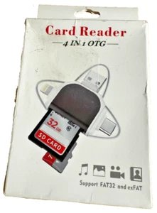 Multi Port 4 in 1 Universal Card Reader, Portable Memory Card Reader US - Picture 1 of 2