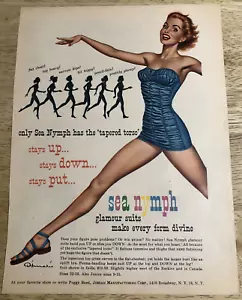 Traje de baño 1953 Sea Nymph Frank D'Amario Pin Up - Anuncio impreso vintage - Imagen 1 de 2