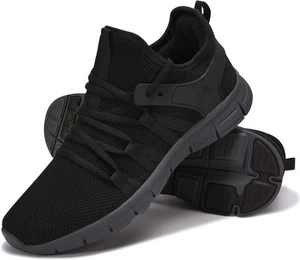 INZCOU Laufschuhe leicht Tennis 4,5 Damen / 3,5 Herren, 12 - schwarz grau  - Bild 1 von 4