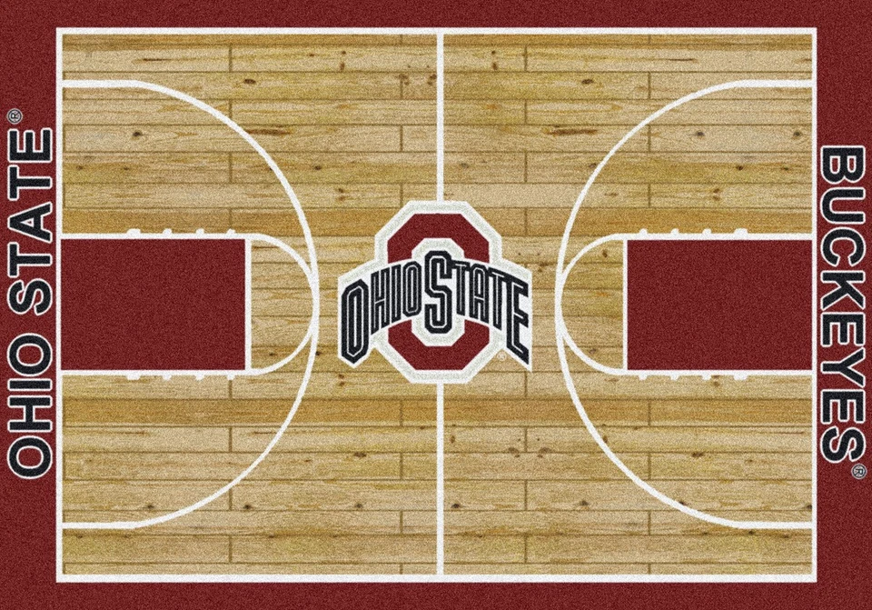 5x8 Milliken Ohio State Buckeyes NCAA Home Court Area Rug - Approx 5'4"x7'8" - Изображение 1 из 1