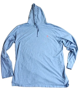 Polo Ralph Lauren Sudadera con Capucha Ligera Para Hombre XLT - Azul con Logo de Poni Bordado - Imagen 1 de 5