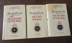 The Lord Of The Rings JRR Tolkien Box Set ~ No Box ~ 1987 All With Maps HC - Picture 1 of 15