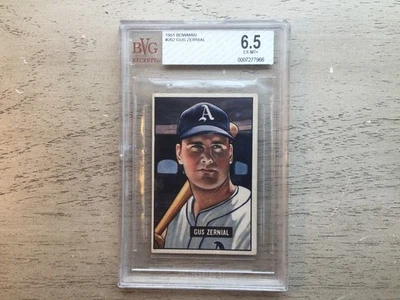 1951 Bowman Gus Zernial #262 Beckett Graded 6.5 EX-MT+ - Image 1 of 2