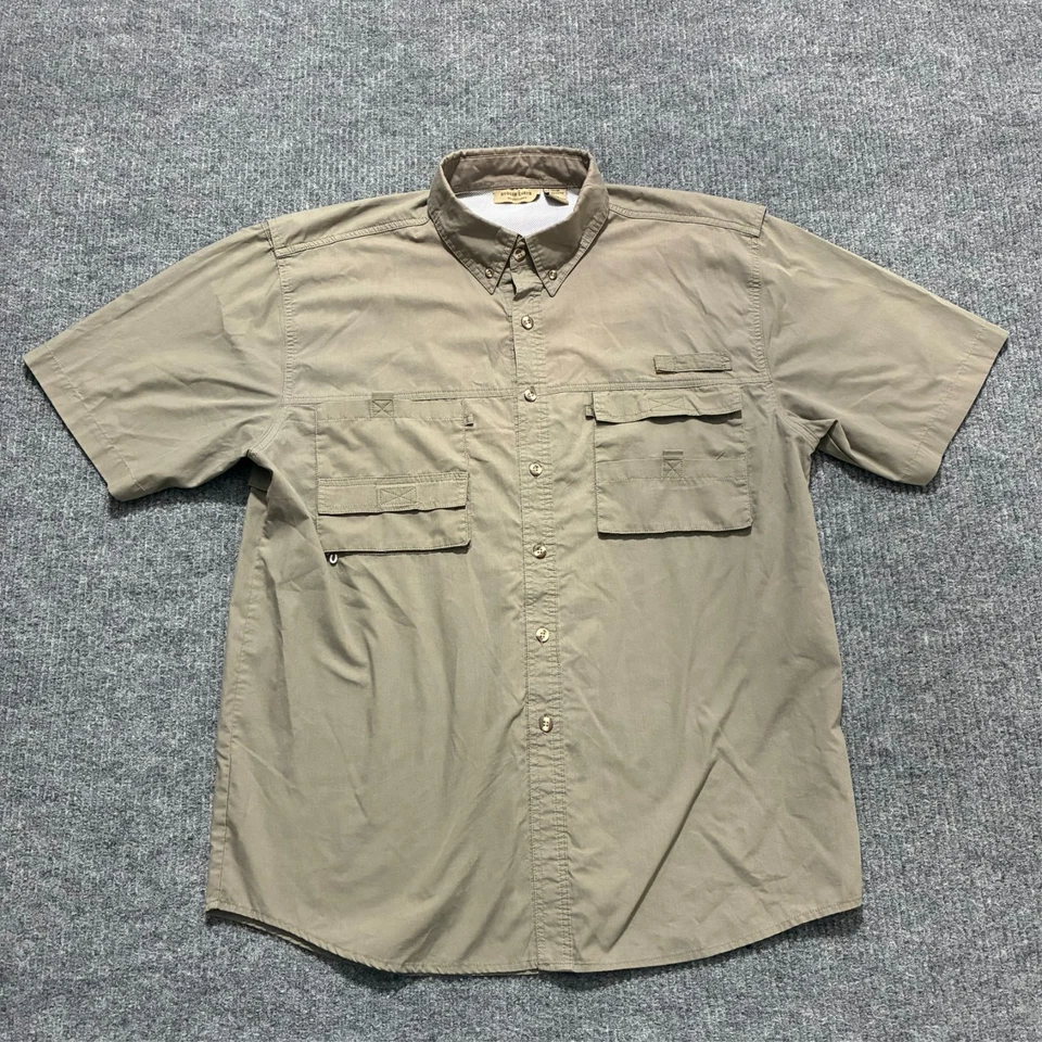 Rugged Earth Outfitter Mens Button Down Shirt Large Vented Fishing Short Sleeve - Image 1 of 4