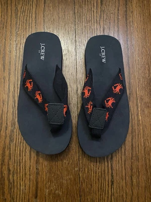 ¡Nuevo! Chanclas clásicas con diseño de cangrejo azul marino y rojo J Crewcuts para niños, lindas 2 Foto 1 de 3