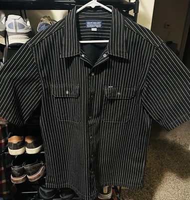 Camisa Mecánica Iron Heart IHSH-416 10oz Wabash Negra Índigo Talla M-XXXL NUEVA Foto 1 de 3