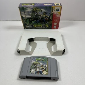 Turok Dinosaur Hunter N64 (Nintendo 64, 1997) No Manual Game & Box Only - Picture 1 of 11