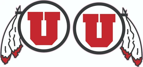 Utah Utes Inspired Full Size Football Helmet Decals Cover