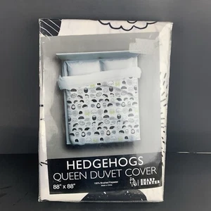 New Sharp Shirter Hedgehogs Queen Duvet Cover 88” X88” - Picture 1 of 4