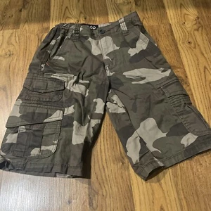 Iron CO. Camo / Green Adjustable Cargo Short Boy Size Medium (7-8)  (B-24-6-9) - Picture 1 of 6