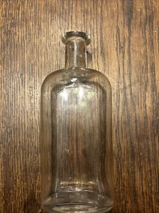 Vintage 4.5" Medicine Glass Bottle Embossed Lettering On Bottom PAT 83892 11 - Picture 1 of 3