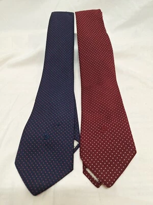 Par de corbatas de poliéster a lunares Pierre Cardin de colección para hombre Foto 1 de 4
