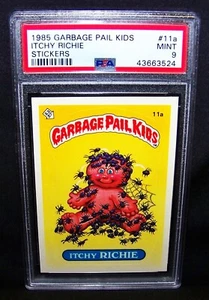 GARBAGE PAIL KIDS, 1985, 1st Series, #11a Itchy RICHIE - Matte, OS1, PSA 9, MINT - Picture 1 of 2