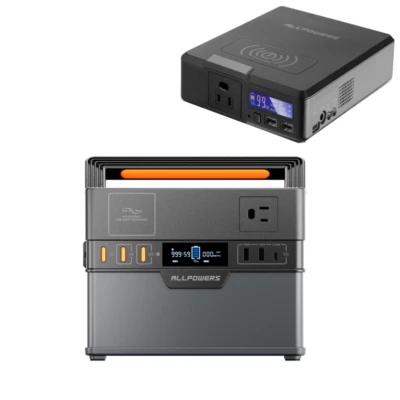 ALLPOWERS Portable Power Station 300W /200W Solar Generator Backup Battery Trip