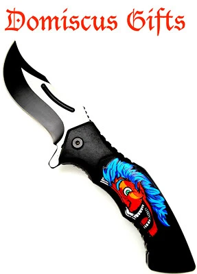 8" ¡NUEVO! NAVAJA DE BOLSILLO Gótica PENNYWISE Zombie FANTASÍA PAYASO Cuchillos Plegables Foto 1 de 4