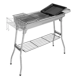 Parrilla de barbacoa de acero inoxidable barbacoa fumador barbacoa plegable portátil para exteriores - Imagen 1 de 14
