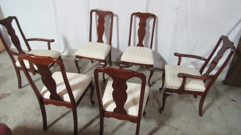 Harden Set Dining Room Chairs Cherry Queen Anne Cover