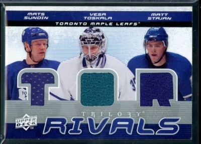 2008-09 Upper Deck Trilogy Rivals #TORBUF Mats Sundin/Vesa Toskala/Ryan Miller - Image 1 of 4