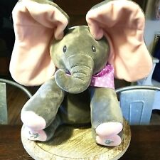 Peek A Boo Elephant Sing & Play Plush Stuffed Animal w/ Moving Ears 12"